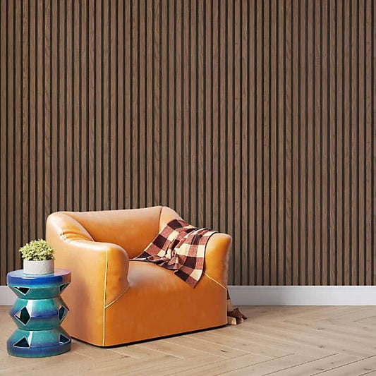 Smoked Walnut Wood Wall Panel | Luxury 3-Sided Wood Veneer